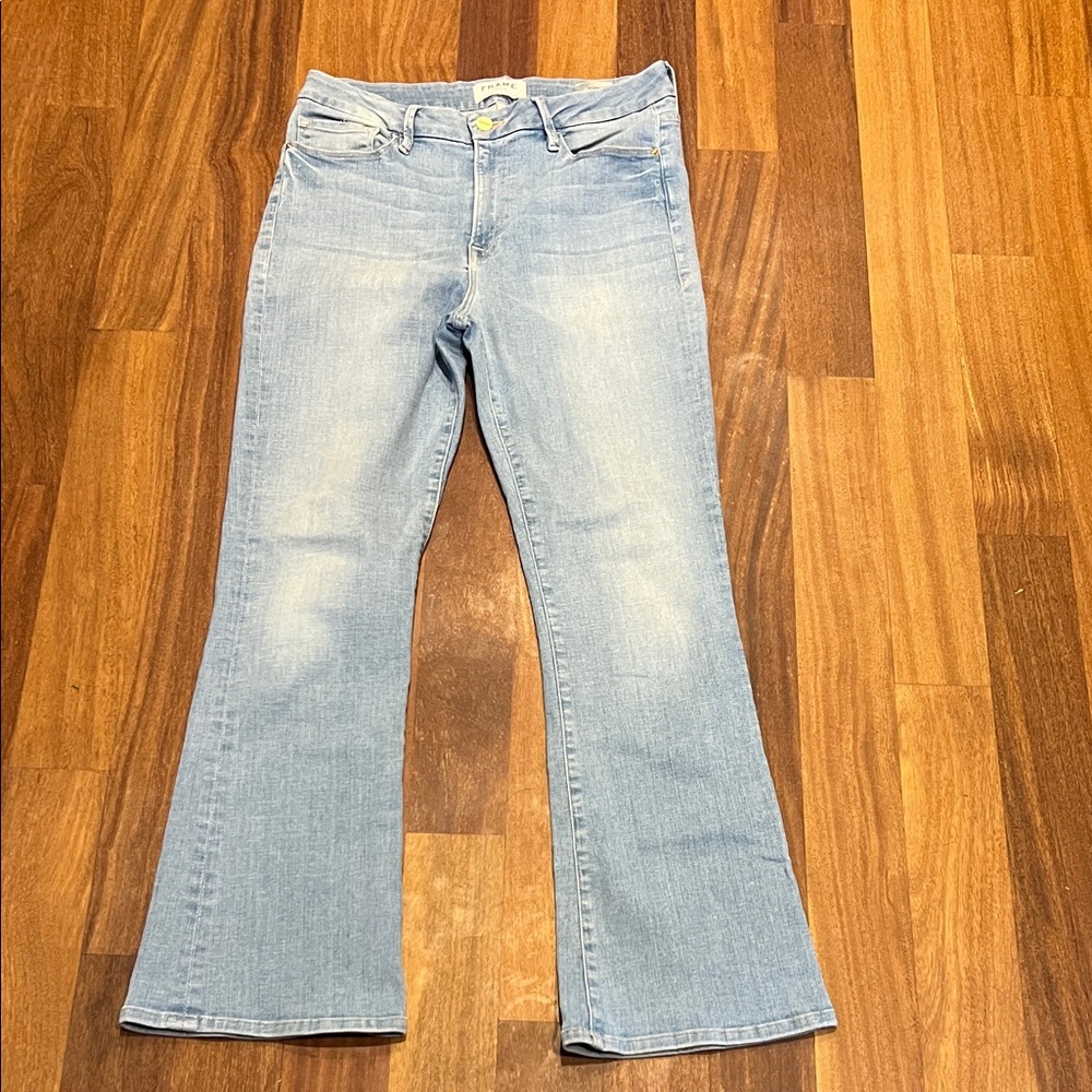 Frame Denim Light Blue Flare Jeans